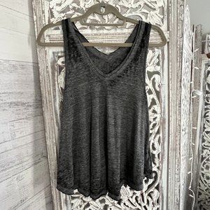 We The Free, Size Small V-neck, charcoal grey,  Sleeveless T-shirt